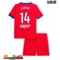 Camisa de Futebol Paris Saint-Germain Desire Doue #14 Equipamento Alternativo Infantil 2025-26 Manga Curta (+ Calças curtas)